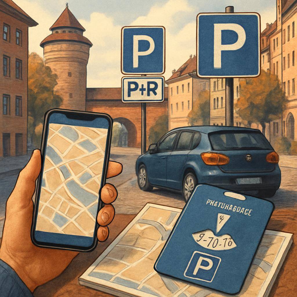 Парковка в Нюрнберге: где заранее проверить зоны и P+R