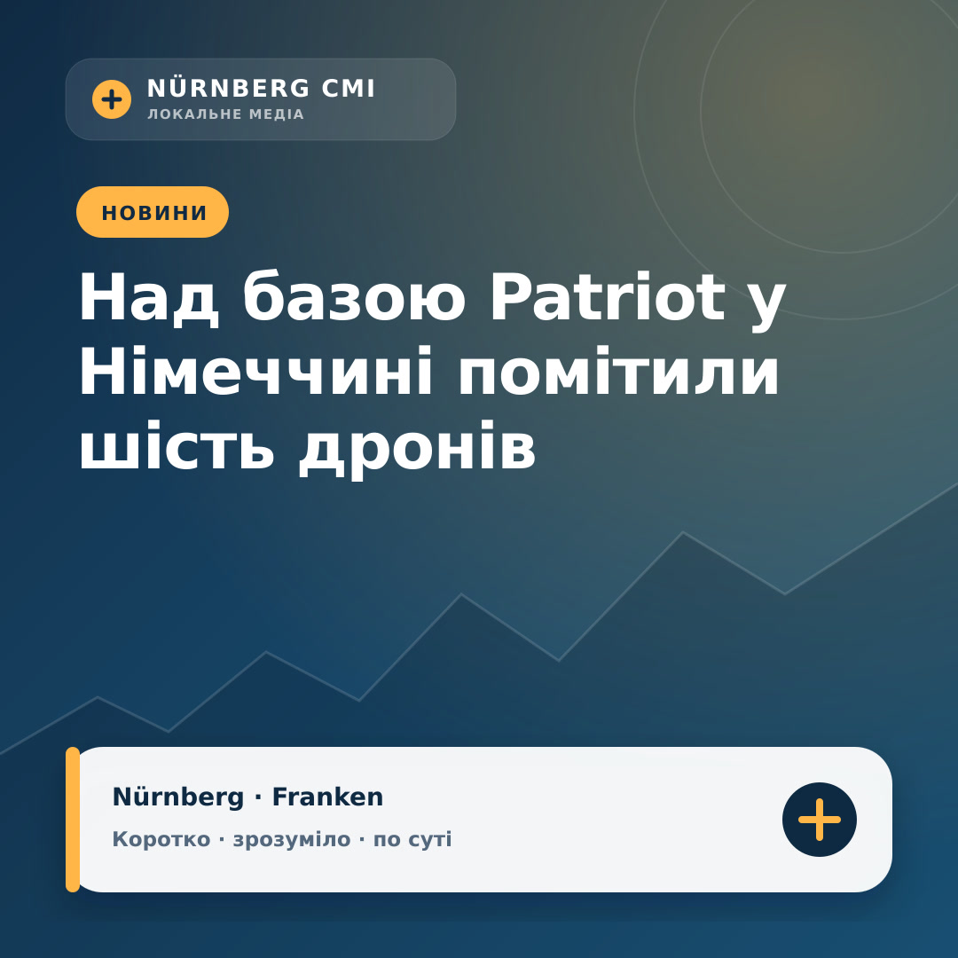 Над базою Patriot у Німеччині помітили шість дронів
