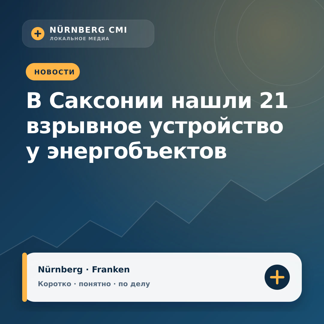 В Саксонии нашли 21 взрывное устройство у энергобъектов