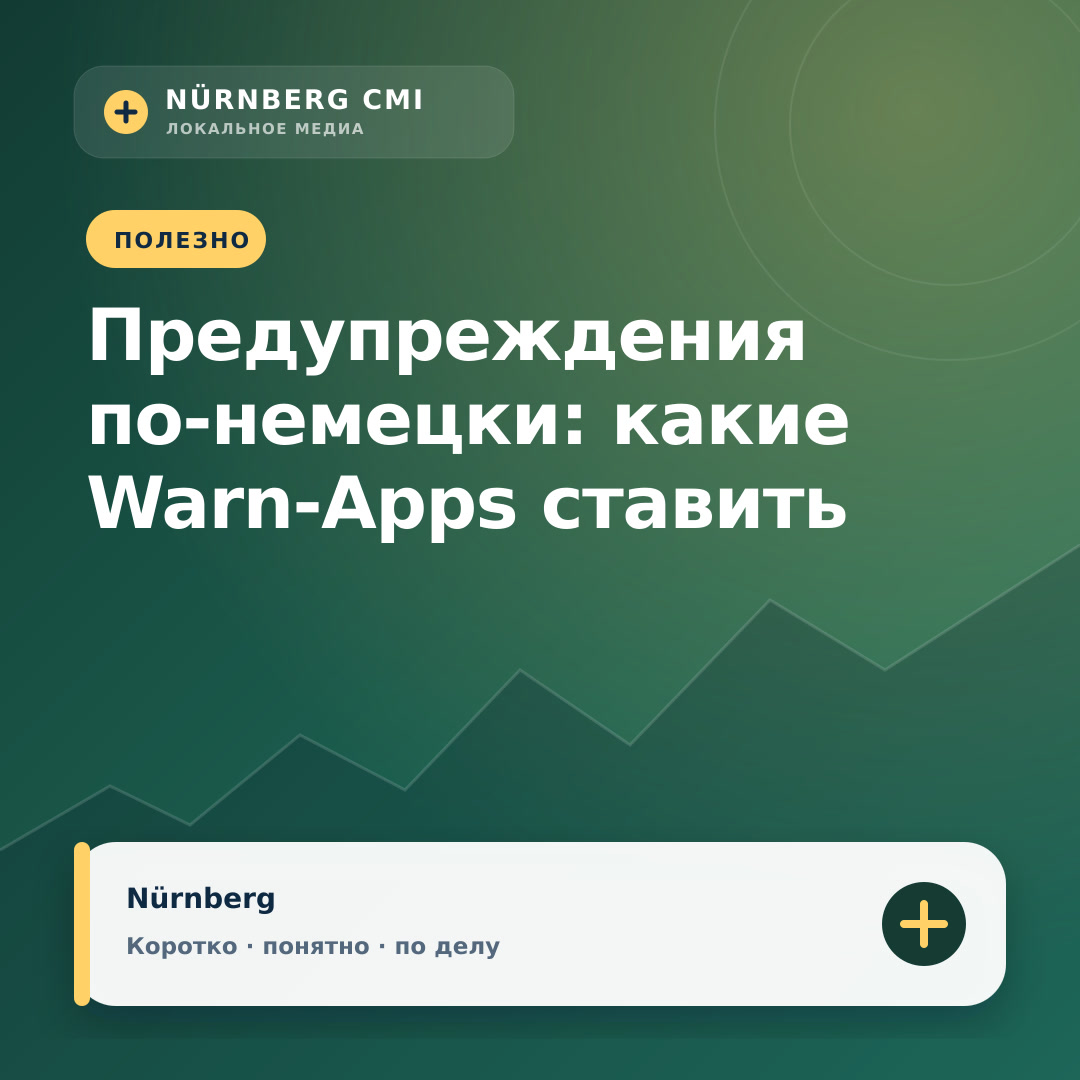 Предупреждения по‑немецки: какие Warn‑Apps ставить
