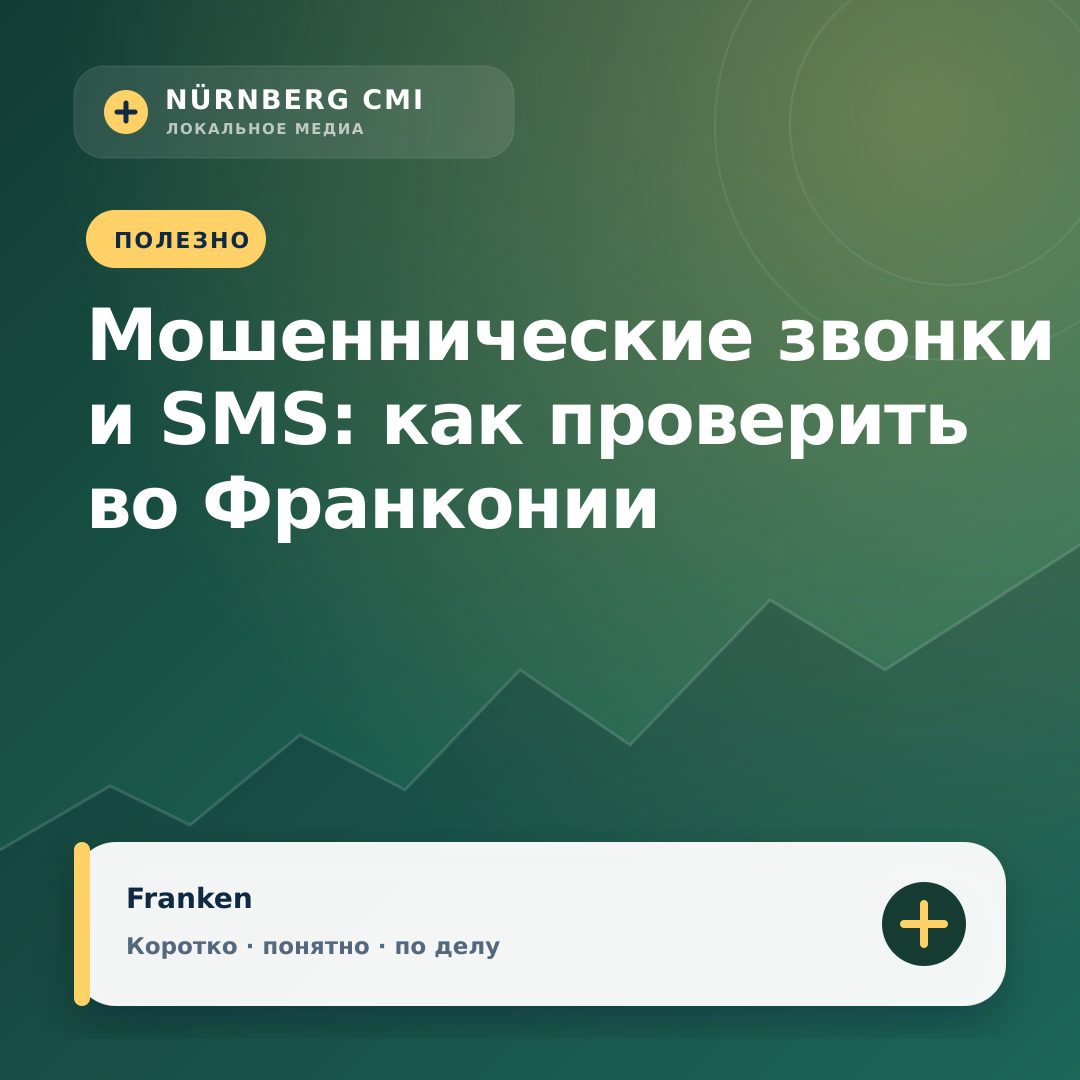 Мошеннические звонки и SMS: как проверить во Франконии