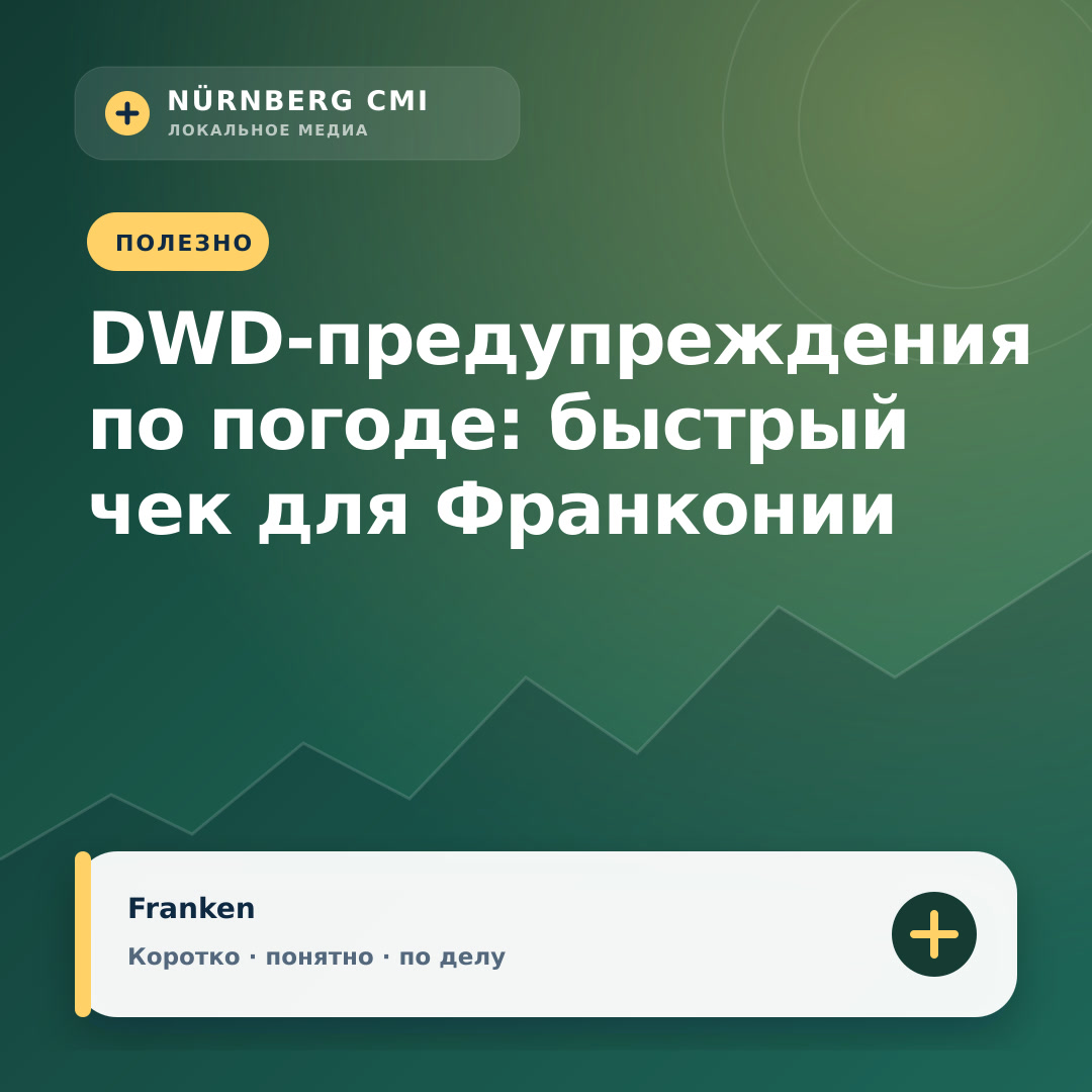DWD-предупреждения по погоде: быстрый чек для Франконии